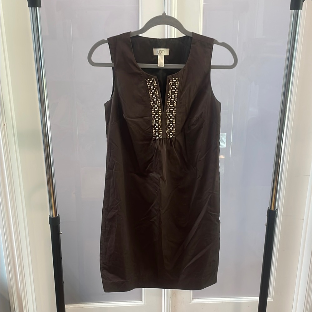 LOFT Brown Sleeveless Dress
